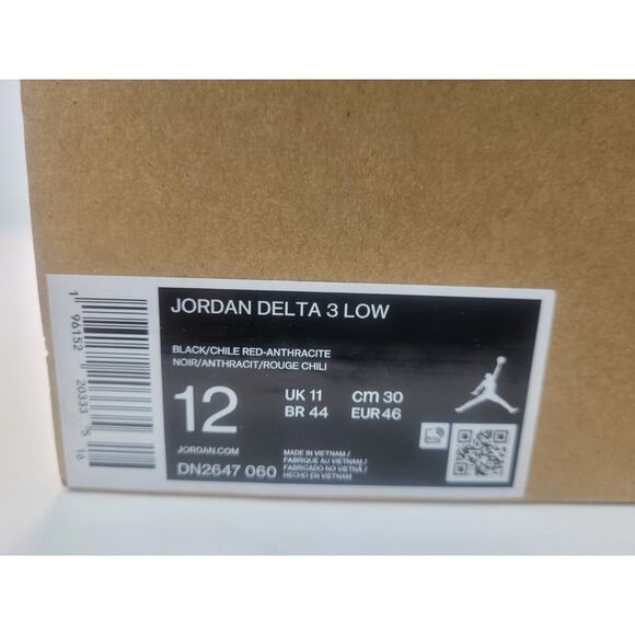 Brand new Jordan Delta 3 Low Black Red DN2647-060 Multisize main image 3